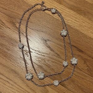 New Charter Club rose gold & pearl necklace